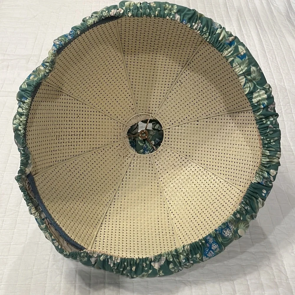 Laura Ashley Bramble pattern light fixture cover lampshade large 18 x 18 x 12“